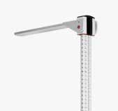 Measure and weigh in just one step thanks to the integrated measuring rod.