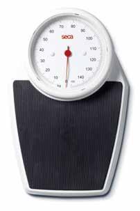 The extra-wide surface, 400 x 45 x 300 mm, and the flat shape facilitate trouble-free weighing of heavyweight patients.
