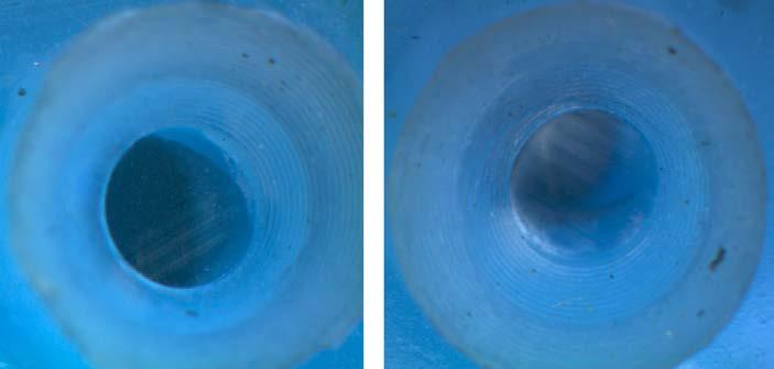 A Suction Cup before (Left) and after (Right) actuated by a Liquid Pump Thirdly, a different actuator is recommended to replace the current liquid pump.