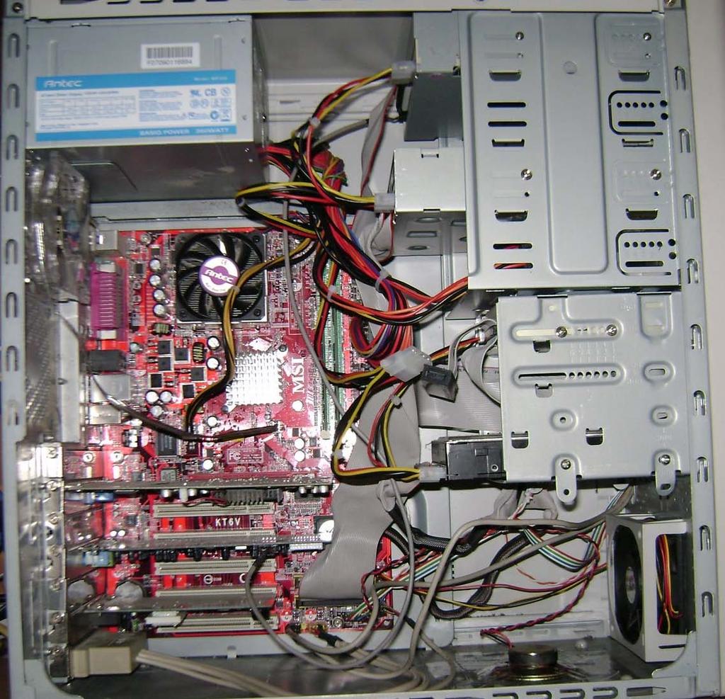 Power Supply Inside the Case DVD Drive CPU