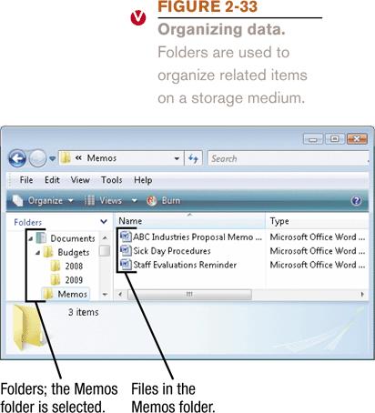 Working with Files and Folders File: Anything stored on a storage medium (program, letter, digital photo, song, etc.