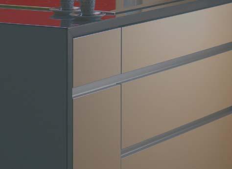 Installation Area of application: For front panel without handle, for mounting between worktop and front panel Length: 2,500 End