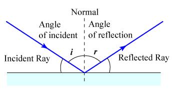 Law of Reflection The incident ray, the reflected ray and the normal all lie in the same