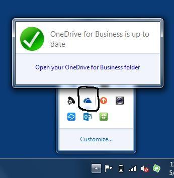 Important: If you use this method to sync your data for the first time then the folder created on your Windows desktop will be named OneDrive for Business.