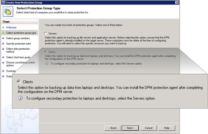 for DPM s Windows client protection.