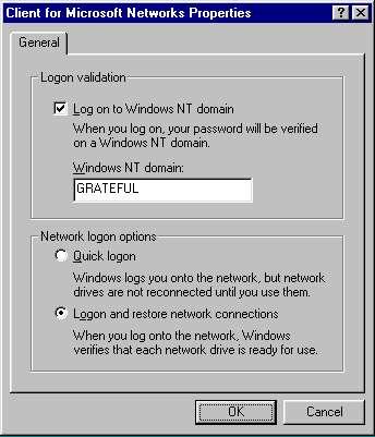 Chapter 6: Connecting Windows Workstations 159 Configuring a connection to a Domain Now I ll show you how to connect your configured Windows 9x/ME computer to a Domain.