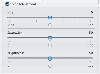 To adjust a setting, drag the slide bar or click the or button.