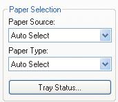 SELECTING THE PAPER This section explains how to configure the "Paper Selection" setting on the [Paper] tab of the printer driver properties window.