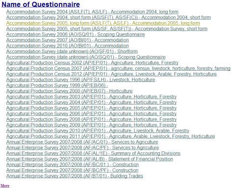 aspx Questionnaires and Forms http://www2.stats.