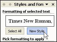 Intermediate Word for Windows Page 6 11. Creating a Style You can define a specific style and then use it to format text throughout your document.