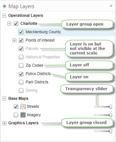 Another important list that appears in the Information Panel is Map Layers, which is sometimes referred to as the Layer List.