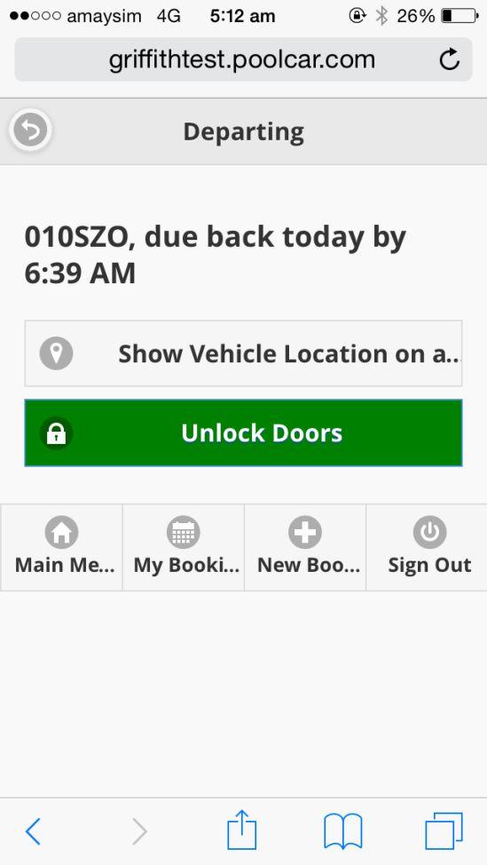 vehicle, click on Unlock Doors.