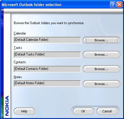 Outlook). 6 If you need to browse for the Outlook folders to be used, click Select folders.