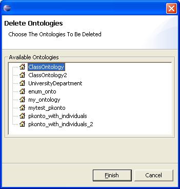 the ontologies from a list of all the available ontologies as shown in the figure below.