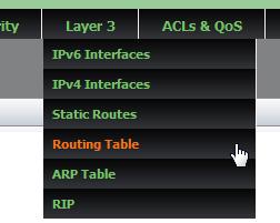 Chapter 21: Setting Static Routes Displaying the Routing Table The routing table includes static routes and dynamic routes. The switch decides which route is the best based on the routing table.