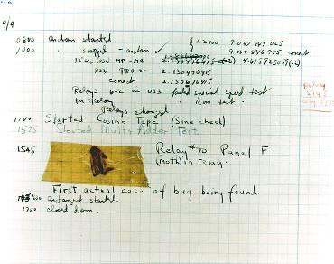 Debugging Then The first computer bug, a moth removed