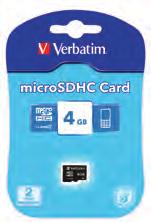 V95407 62710 Verbatim SD Card 2GB 240200 62711 Verbatim SDHC Card 4GB Class 4