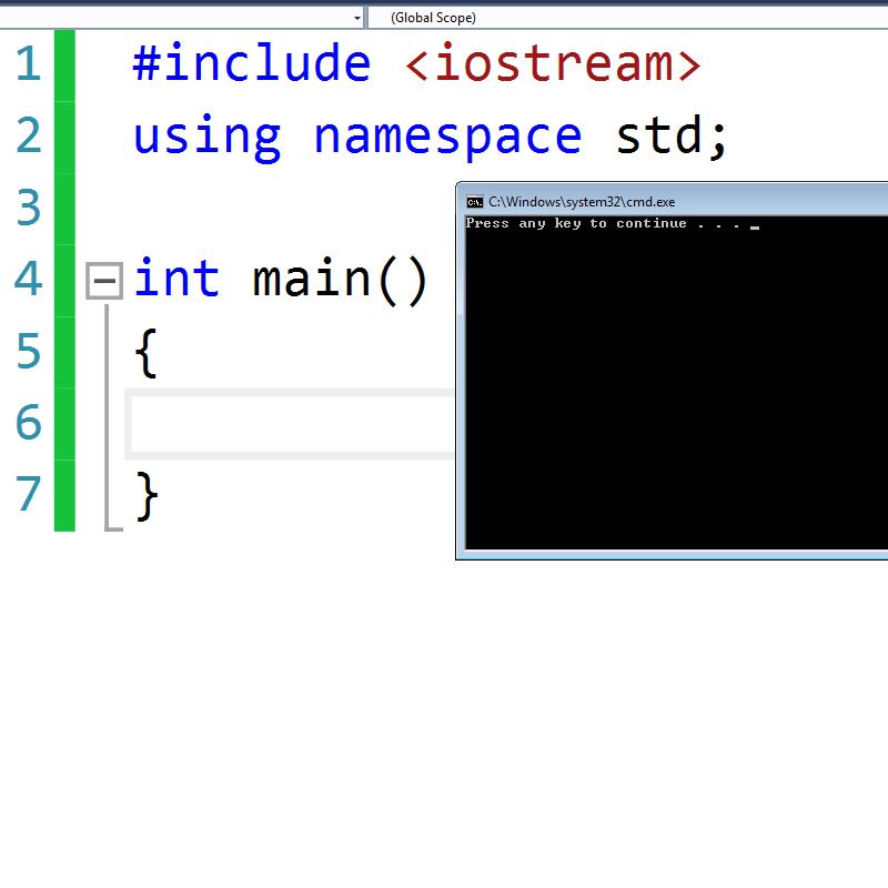 Example: Dividing with integers First open up a new project, create a cpp file with an