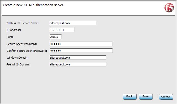 Deploying the F5 ARX with Dell NX3000 and Microsoft Windows Storage Server 2008 Figure 14 Authentication Server parameters 7. In the Proxy User section, click the Add button to add a proxy user.