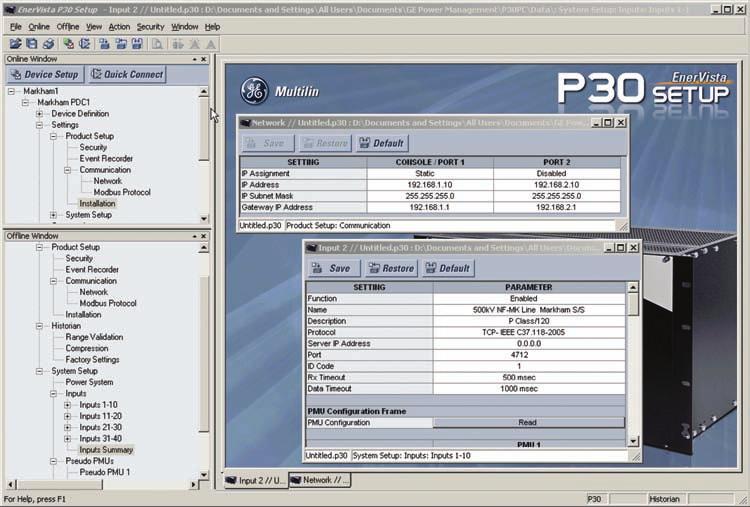 The PDC historian processor is a high capacity platform capable of recording up to 100,000 values per second.
