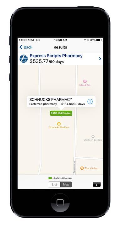 PRICE A MEDICATION Search Results with & without Pharmacy Compare Map