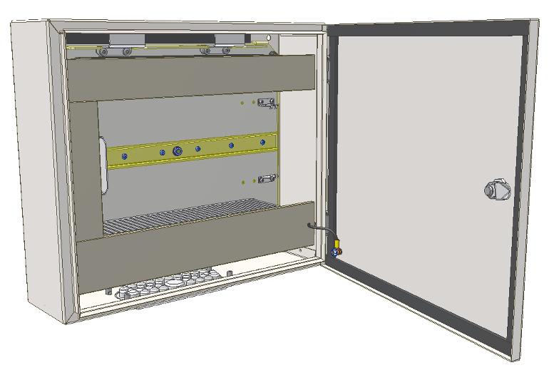 Cabinet Cargo H430 W500 Blind 5101015-00A (Not ) Large cabinet without panel, with one row of modules. In all relevant aspects the same exterior cabinet as for CS4000, but with CCP interior.