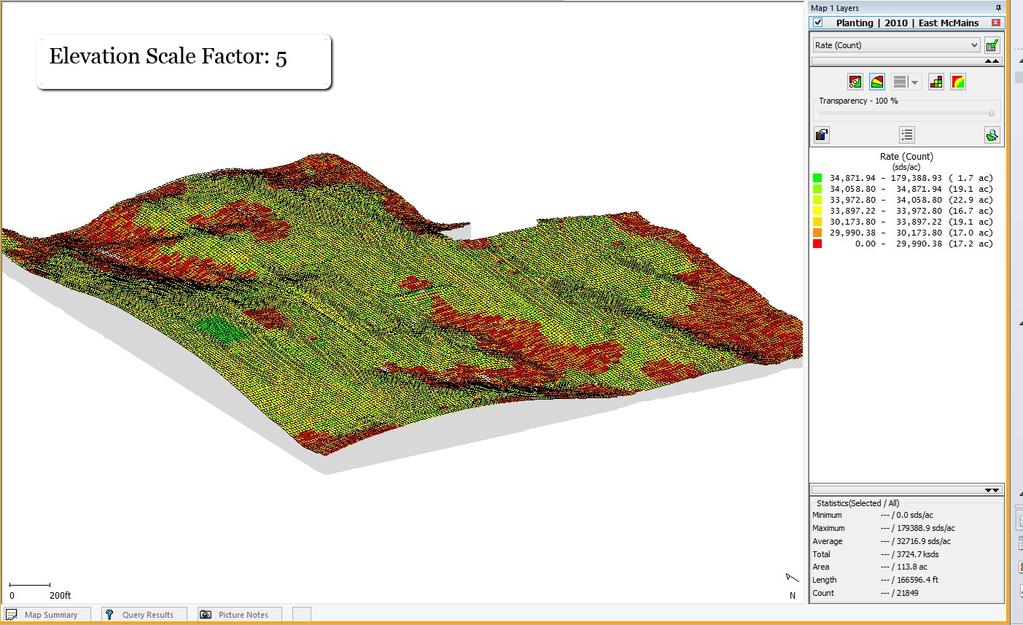 1. Show 3D Lines- Check this option to display a grid over the 3D surface to allow for easier visualization of terrain changes over the map.
