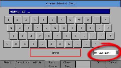 2. New easy keyboard input of text Where input of text is prompted throughout the menu structure, a new easy to use keyboard is