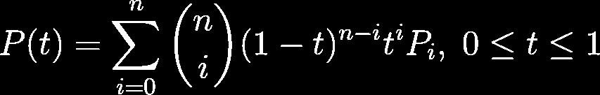+ 2t(1-t)P1 + t2p2 Cubic: P(t) = (1-t)3P0 + 3t(1-t)2P1 +