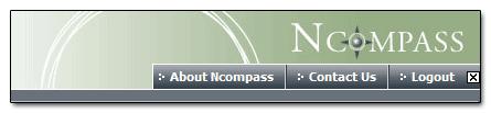 Introduction to Ncompass Signing Off (Logout) To sign off from Ncompass, click the Logout button in the top navigation bar.