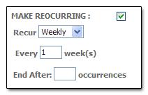 You can set a marked time to recur a maximum of 12 times. Recurred marked times are not linked.