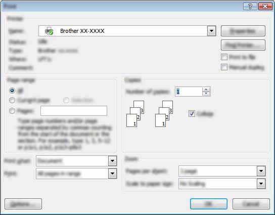 Tlač z iných aplikácií pomocou ovládača tlačiarne Tlač z iných aplikácií 4 Ako príklad použijeme program Microsoft Word 2007.