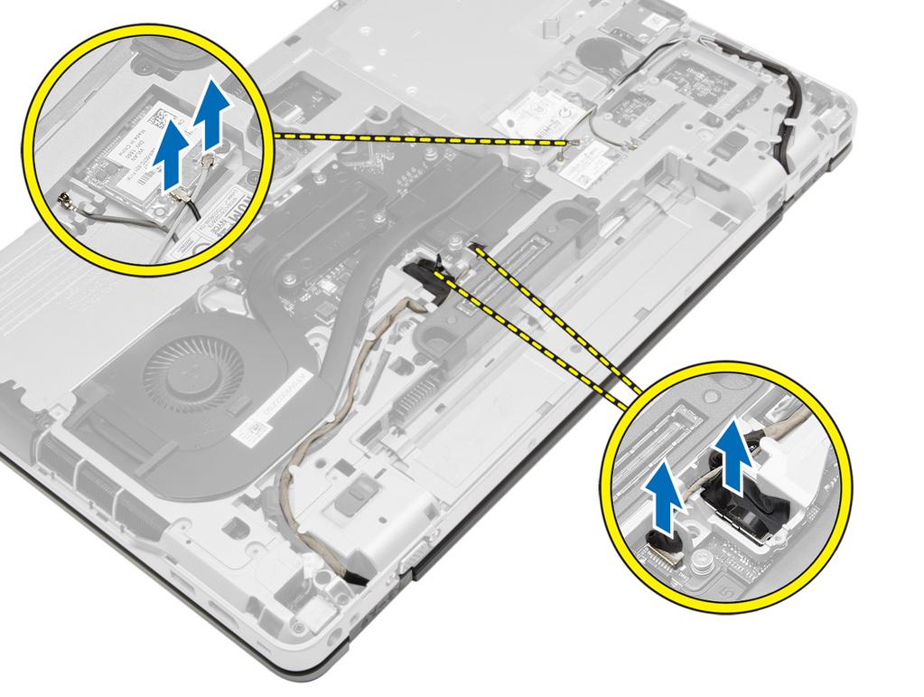 4. Follow the procedures in After Working Inside Your Computer. Removing the Display Assembly 1. Follow the procedures in Before Working Inside your computer. 2. Remove: a. battery b.