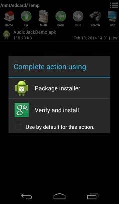7. Complete the action using Package Installer. 8.