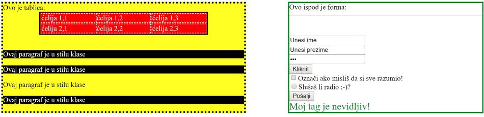 3. Zadatak Potrebno je napraviti tablicu 2x3 prema slici 3 koja se nalazi na div elementu rotiranom za 45 i centriranom na stranici. Prvi red tablice je tekstualni, a tekst je poravnat s desne strane.