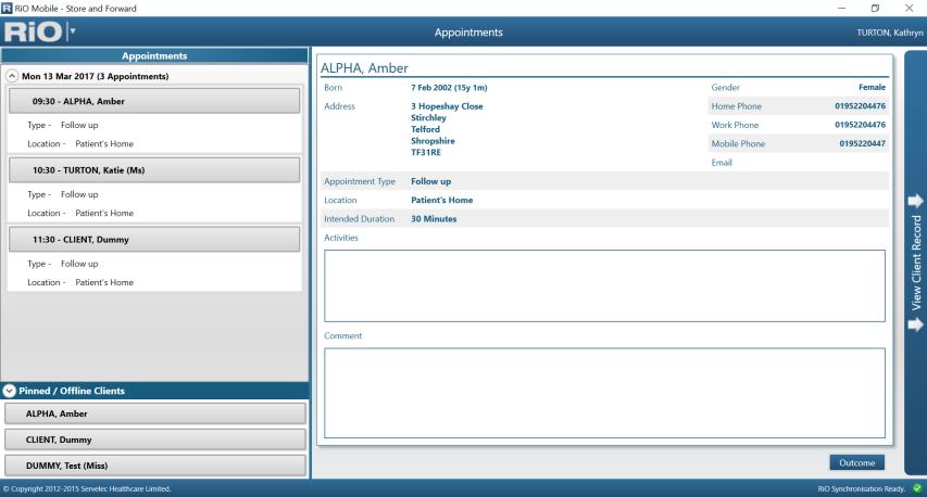 Your patient appointments are now visible in the
