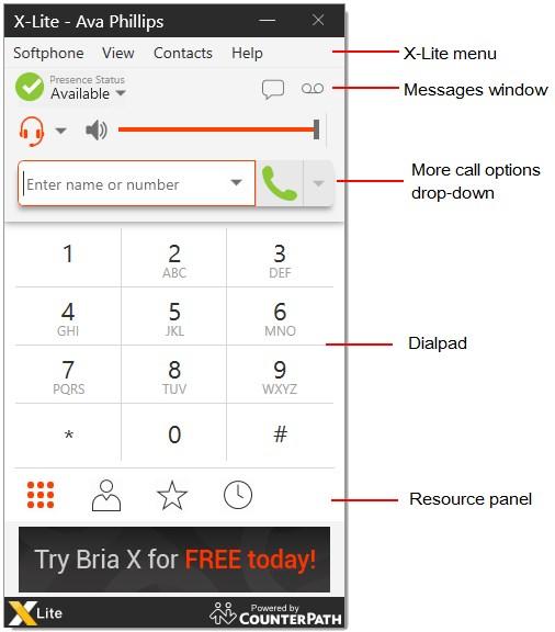 Introduction to X-Lite for Windows and Mac Using the X-Lite interface the account or check with your system administrator or your VoIP service provider to make sure you have all the correct