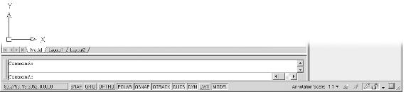 3 The menu bar, the Workspaces toolbar, and the Standard Annotation toolbar. LT users may see a floating Workspaces toolbar instead of the docked version shown at far right.