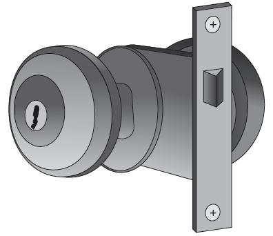 Figure 5-1 Residential keyed entry lock