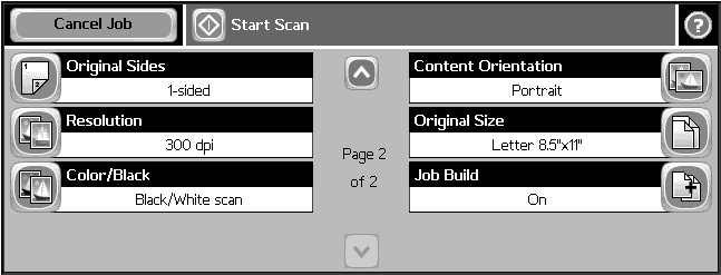 The default options are shown here: Notice that the Job Build option is on by