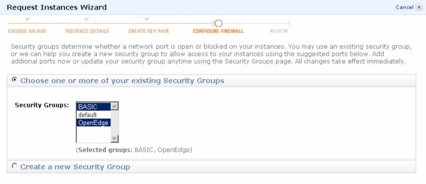 Finally, you need to assign a Security Group to your instance. Earlier you created two Security Groups, and you will now assign them to your instance.