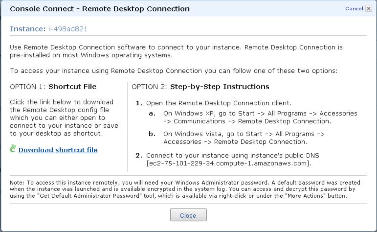 14 You will be shown information about using the Remote Desktop Connection.