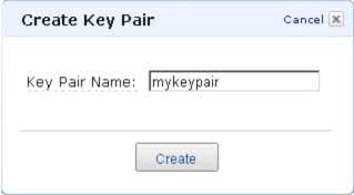 3 In order to create a Key Pair, select the Key Pairs link (circled in the previous picture) in My Resources. Then select the Create Key Pair button in the middle of the page (image not shown here).