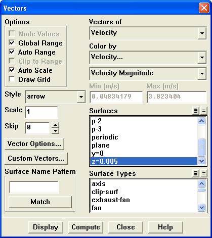 (a) Select Velocity, in the Vectors of drop-down list. (b) Select Velocity.