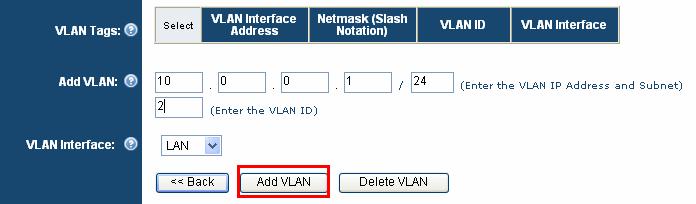 How To Configure A VLAN: The following steps should be used when configuring a VLAN on the EdgeXOS platform: 1) Select the Interfaces tab This is the tab at the top of the web GUI titled Interfaces.