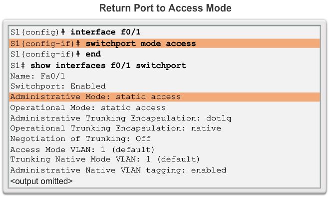 VLAN ASSIGNMENT RESETTING THE