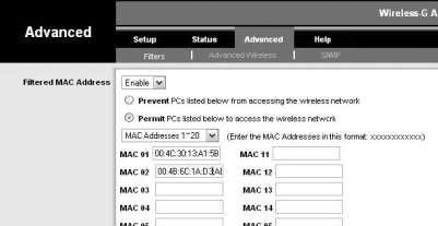 Countermeasures Mac Filtering An early security solution in WLAN technology used MAC address filters: A network