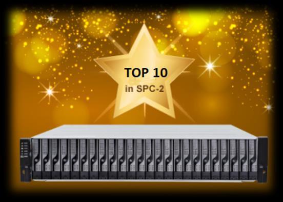 Top rankings by Storage Performance Council EonStor DS 3024B EonStor DS 4024B Gained the excellent IOPS per dollar Ranked No.2 for SPC-2 with a ratio ($0.