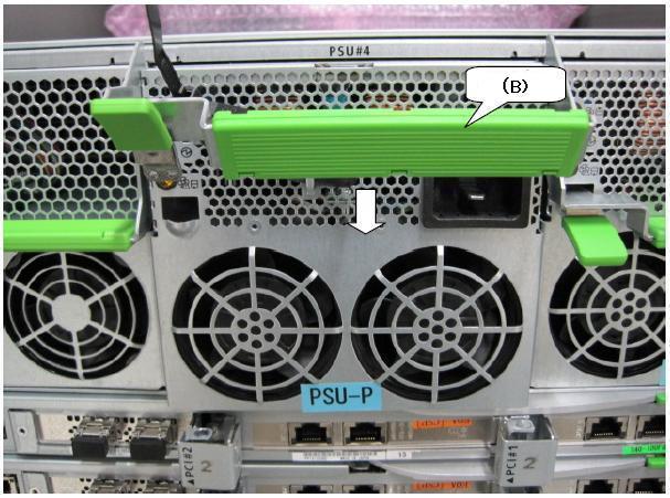 Fix the power cable with the reusable tie. Figure C.8.1-1 (2) Installing the PSU (PSU#3 to PSU#5).