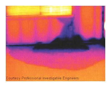 28 Application examples 28.1 Moisture & water damage 28.1.1 General It is often possible to detect moisture and water damage in a house by using an infrared camera.